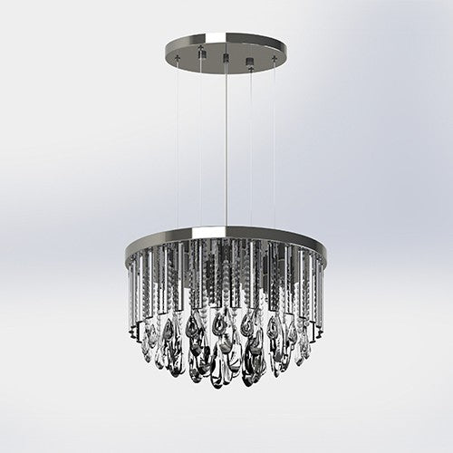 Burnished Brass Eight-Light Chandelier