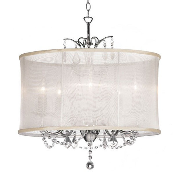 Viviane Chrome 5 Light Crystal Chandelier