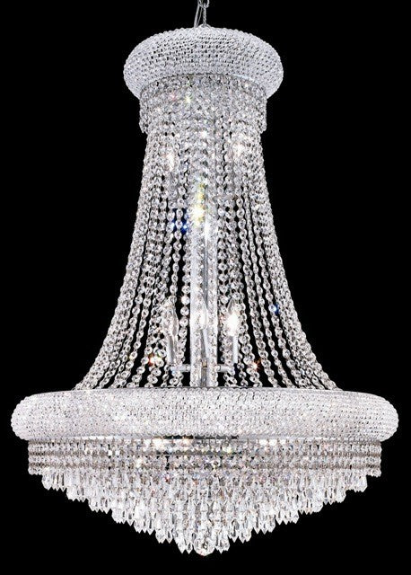 14 Light crystal chandelier chrome plated