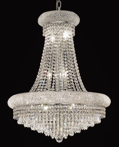 14 Light Crystal chandelier in chrome finish