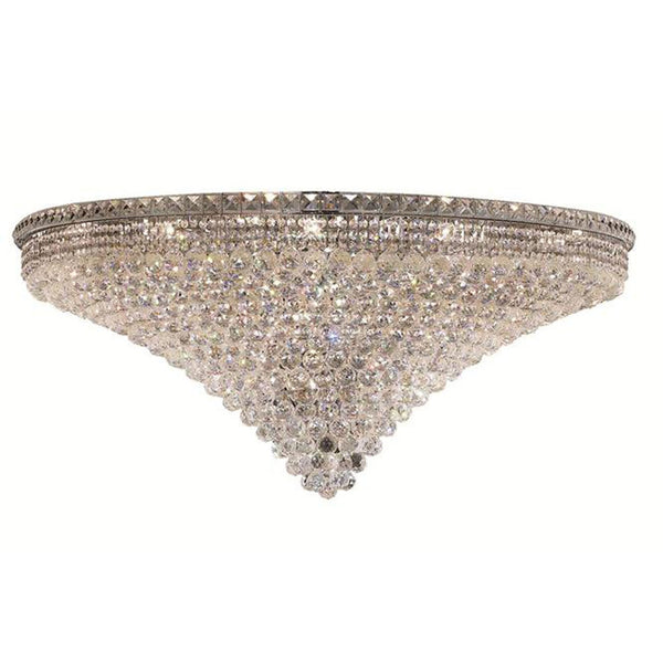 Tranquil Chrome 33-Light 48-Inch Flush Mount with Swarovski Spectra Crystal