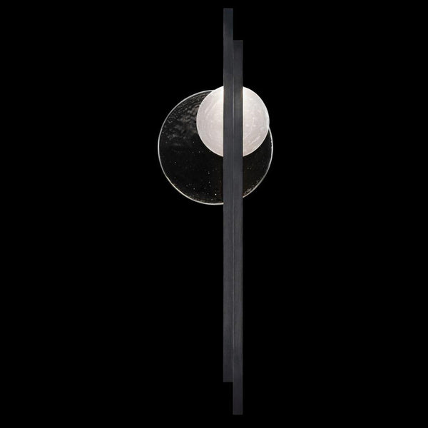 Sconce, 2-Light, LED, Black, Clear & White Glass, 12.75"W (920650-1ST RGTA)