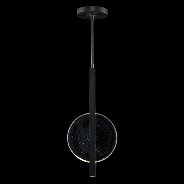 Pendant, 2-Light, LED, Black, Clear Glass, 11"W (921340-1ST RGT2)