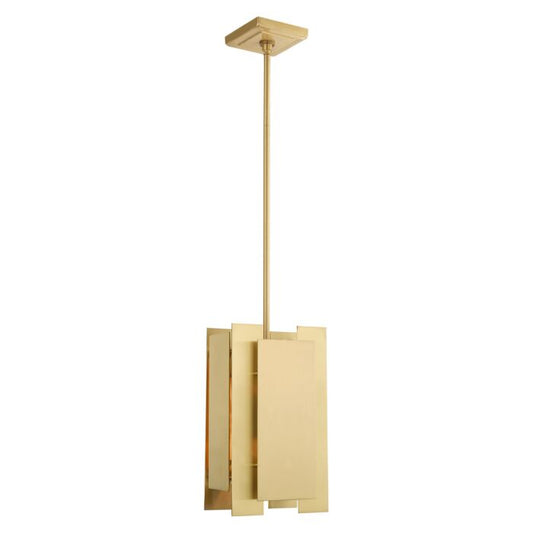 Varick 1-Light Mini Pendant in Satin Brass