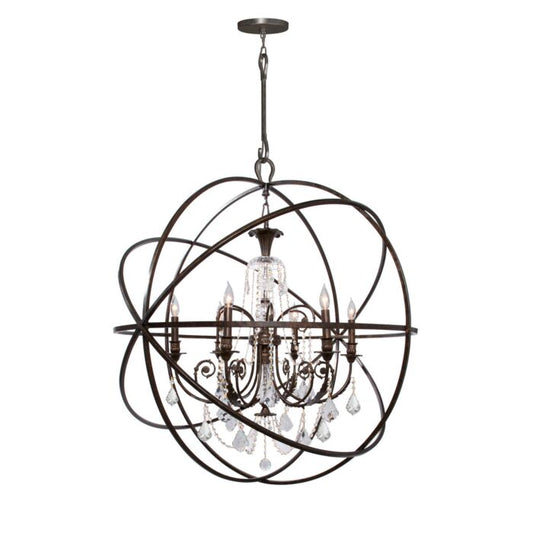 Solaris 6-Light Hand Cut Crystal Chandelier