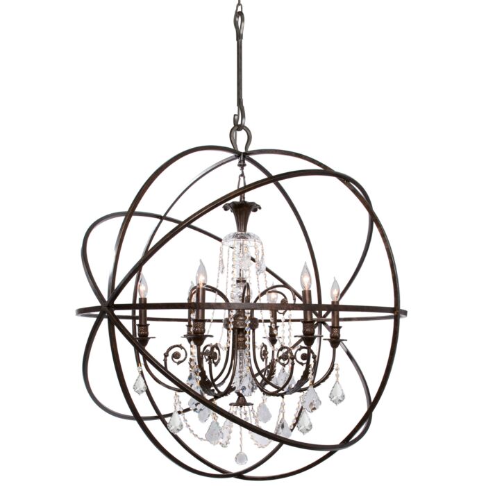 Solaris 6-Light Chandelier in English Bronze