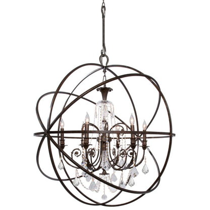 Solaris 6-Light Chandelier in English Bronze