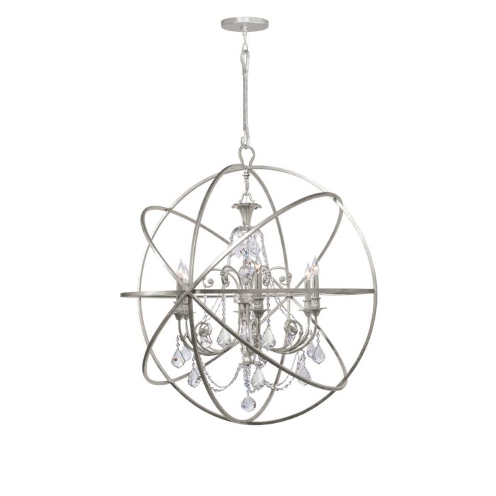 Solaris 6-Light Hand Cut Crystal Chandelier