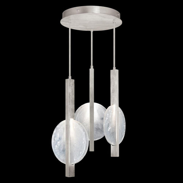 Pendant, 6-Light, LED, Silver, White Glass, 16"W (922640-4ST RHNY)