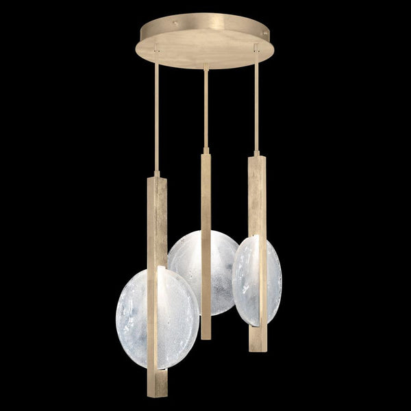 Pendant, 6-Light, LED, Soft Gold, White Glass, 16"W (922640-5ST RHPA)