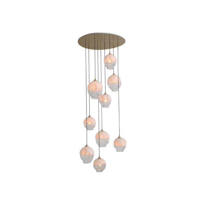 Sonoma Ave. 9-Light Pendant in Brushed Brass