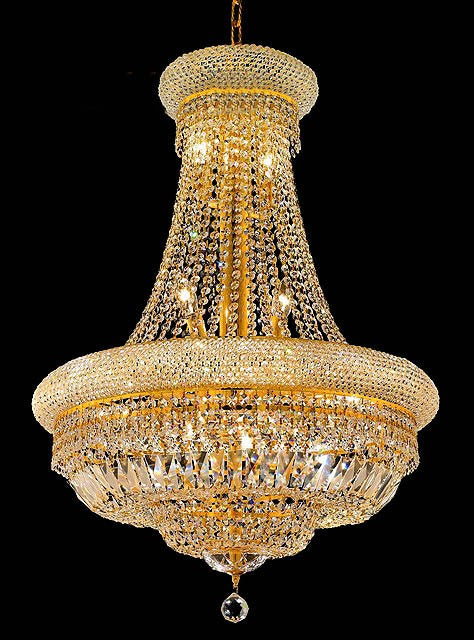 14 Light Crystal chandelier in gold finish