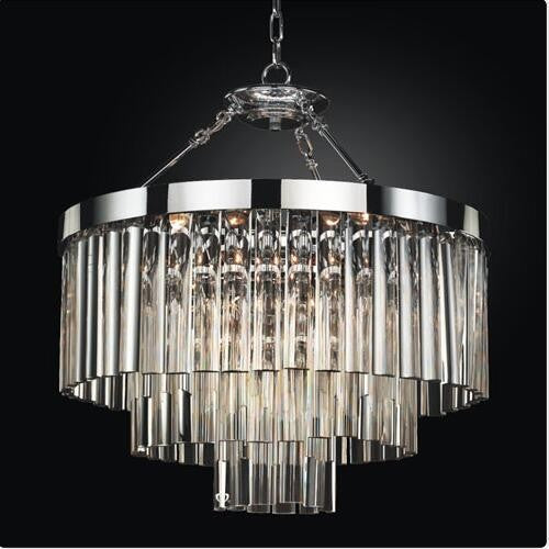 Chime Chrome 23-Inch Convertible Chandelier