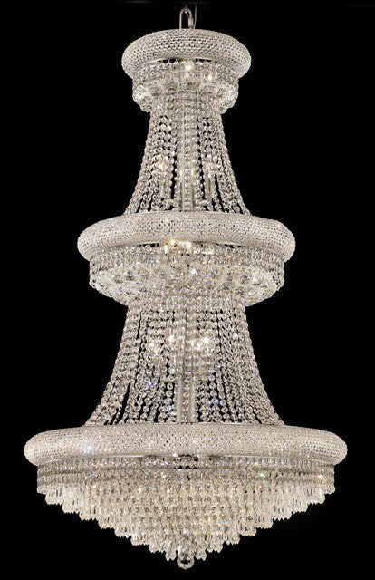 32 Light crystal chandelier chrome plated