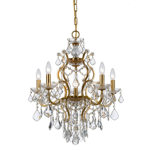 Group Filmore Antique Gold Six-Light Chandelier