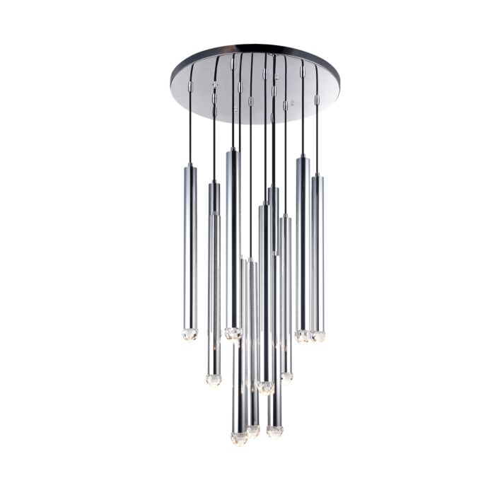 Reign 12-Light LED Pendant in Chrome