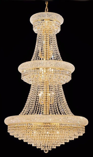 32 Light crystal chandelier gold plated