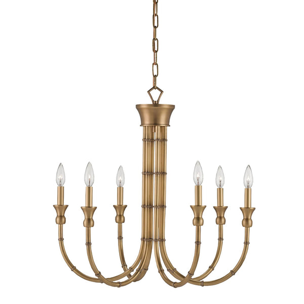 Company Imperial Antique Brass Six-Light Chandelier