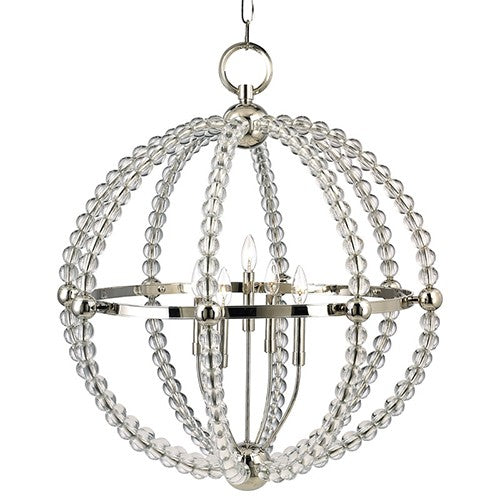 Danville Polished Nickel Five-Light Chandelier