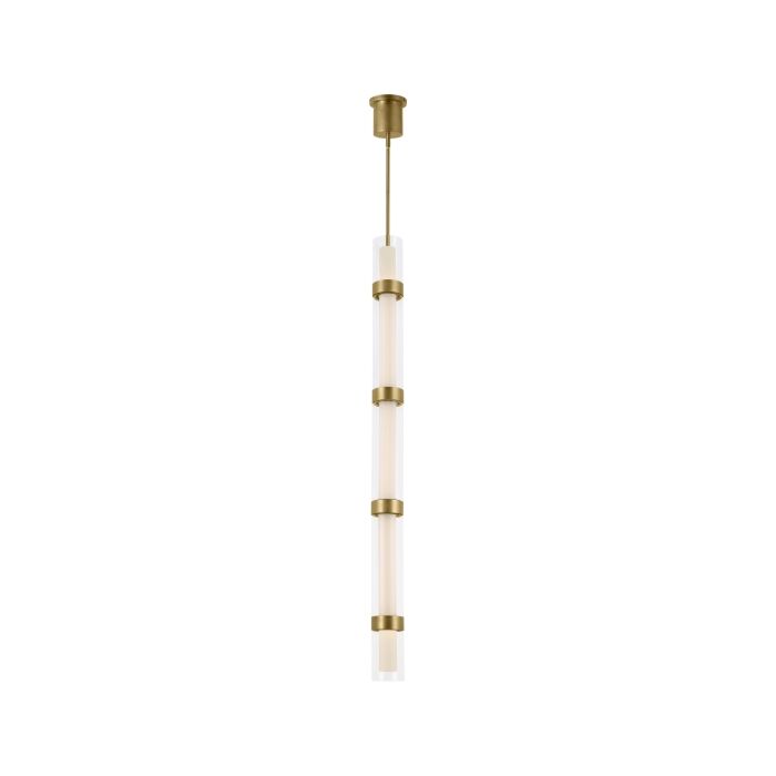 Wit 1-Light LED Pendant in Aged Brass