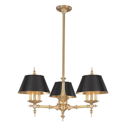 Cheshire 9-Light Chandelier in Aged Brass