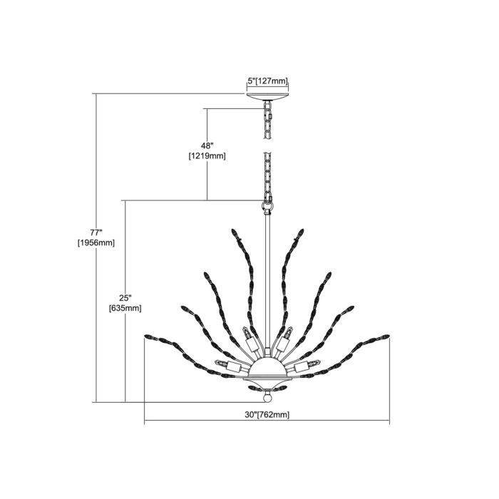 Crystique 9-Light Chandelier in Polished Chrome