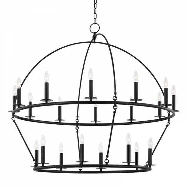 Chandelier, 20-Light, Aged Iron, 47"W (9549-AI A8K6Z)