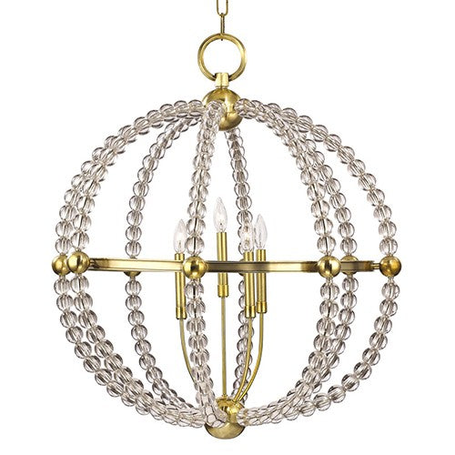 Danville Aged Brass Five-Light Chandelier