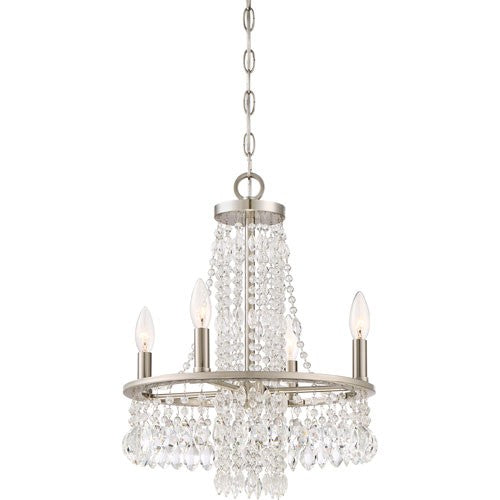 Brushed Nickel Four-Light Chandelier