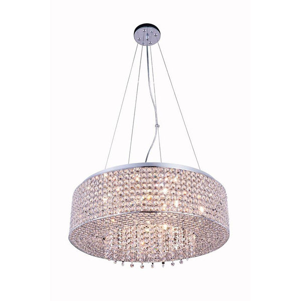 Amelie Chrome 10-Light Pendant with Royal Cut Crystal