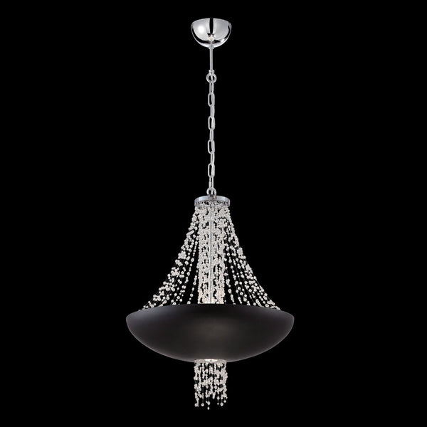 Lopez Matte Black Eight-Light Pendant