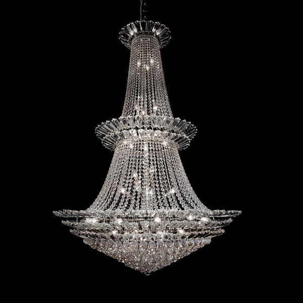 Polished chrome 28 Light crystal Chandelier