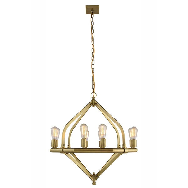 Illumina Burnished Brass Eight-Light Chandelier