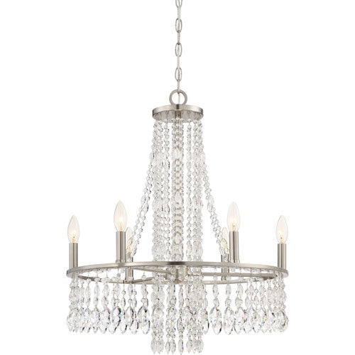 Brushed Nickel Six-Light Chandelier