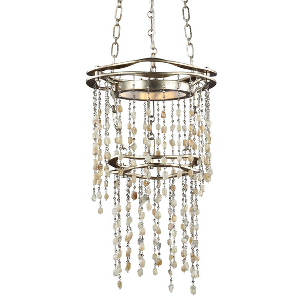 Silver Leaf Antique One-Light LED Pendant