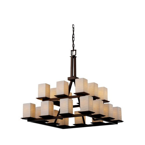 Group Limoges Montana 20-Light Dark Bronze Two-Tier Ring Chandelier