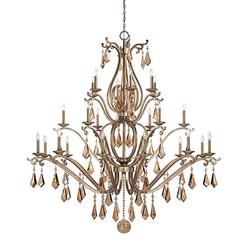 Rothchild Brushed Nickel and Pewter 24-Light Chandelier