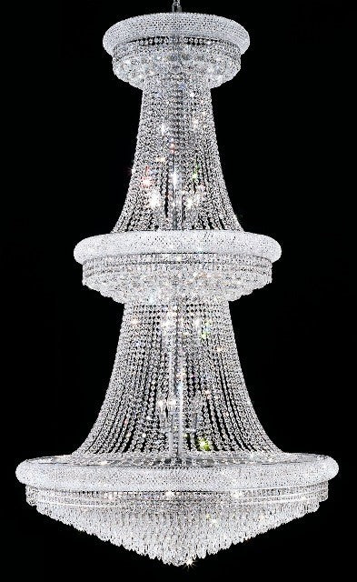 38 Light crystal chandelier chrome plated