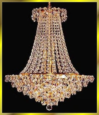 12 lights crystal chandelier in gold plated finish