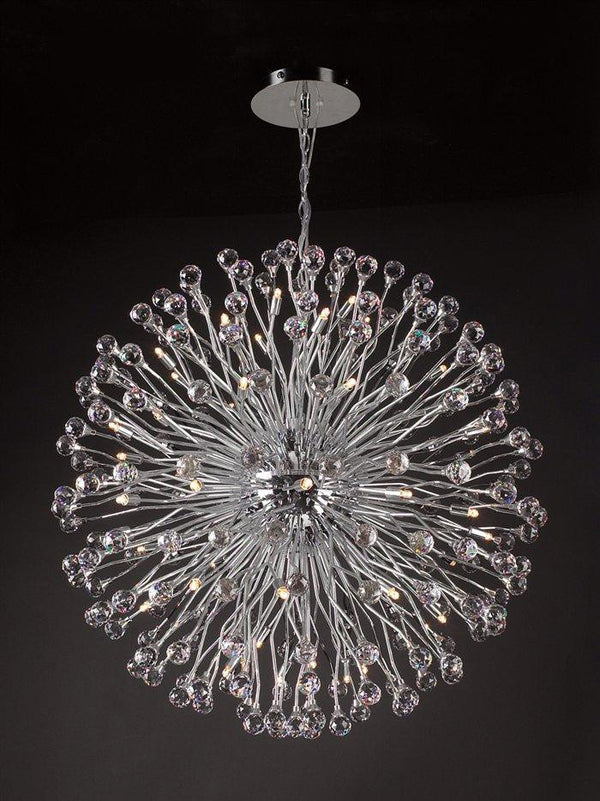 54 lights polished chrome Contemporary Crystal Chandelier