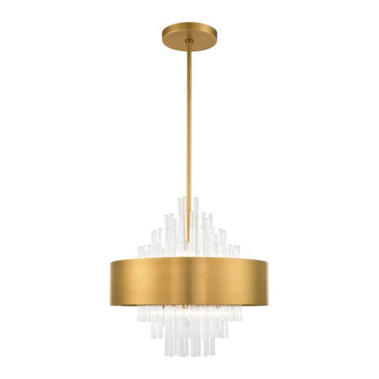 Orenburg 8-Light Chandelier in Natural Brass