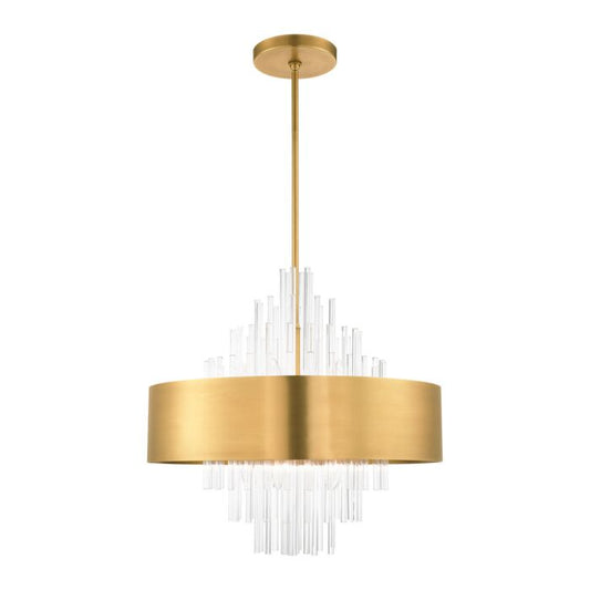 Orenburg 10-Light Chandelier in Natural Brass