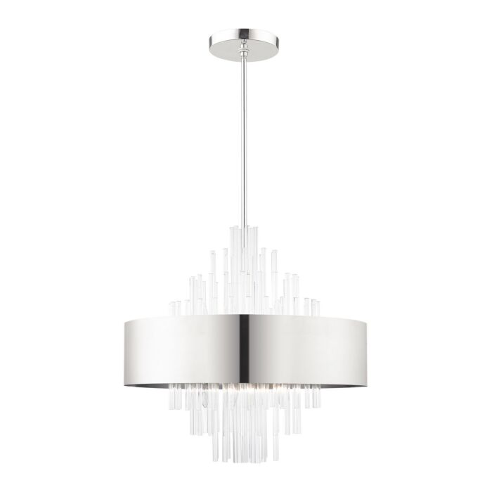 Orenburg 10-Light Chandelier in Polished Nickel