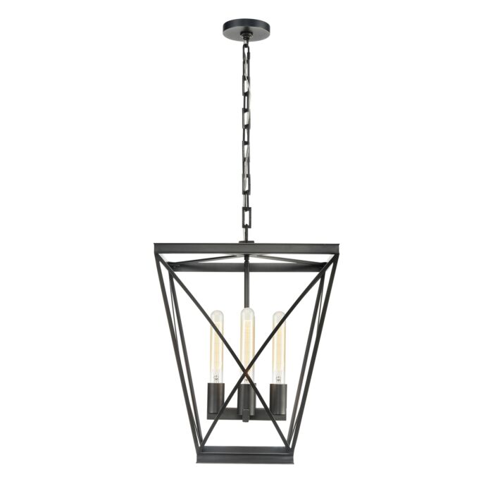 Lattice 4-Light Pendant in Urban Bronze