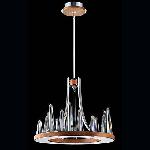 Skyline Chrome 15-Light 21.5-Inch Wide Chandelier with Clear Glass