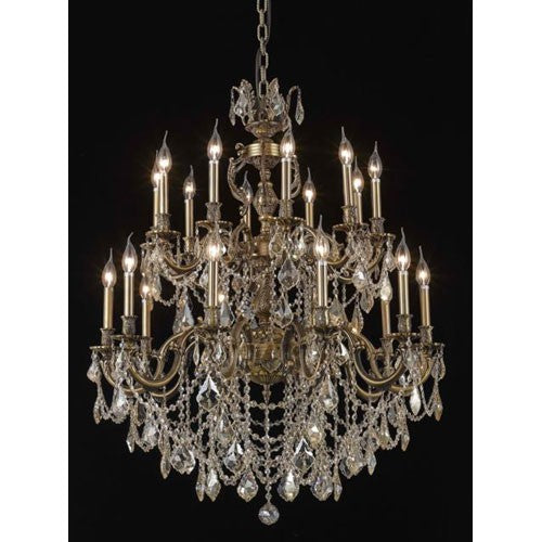 Light Chandelier with Clear Royal Cut Crystals