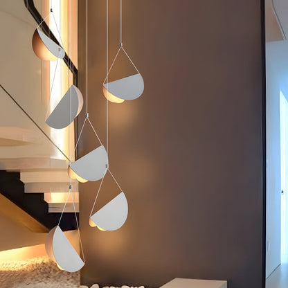 1/3/6-Light Minimalist Line White Glider Pendant Light