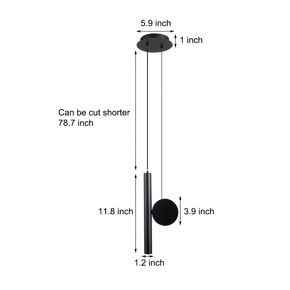 Doi LED Pendant Light Adjustable Tube Spotlight