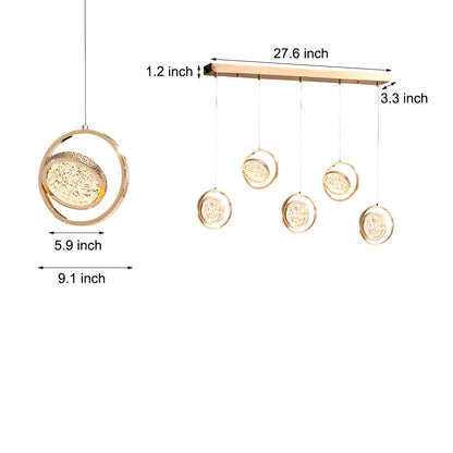 Round 270° Rotating Acrylic Luxury 3 Step Dimming Modern Pendant Lights