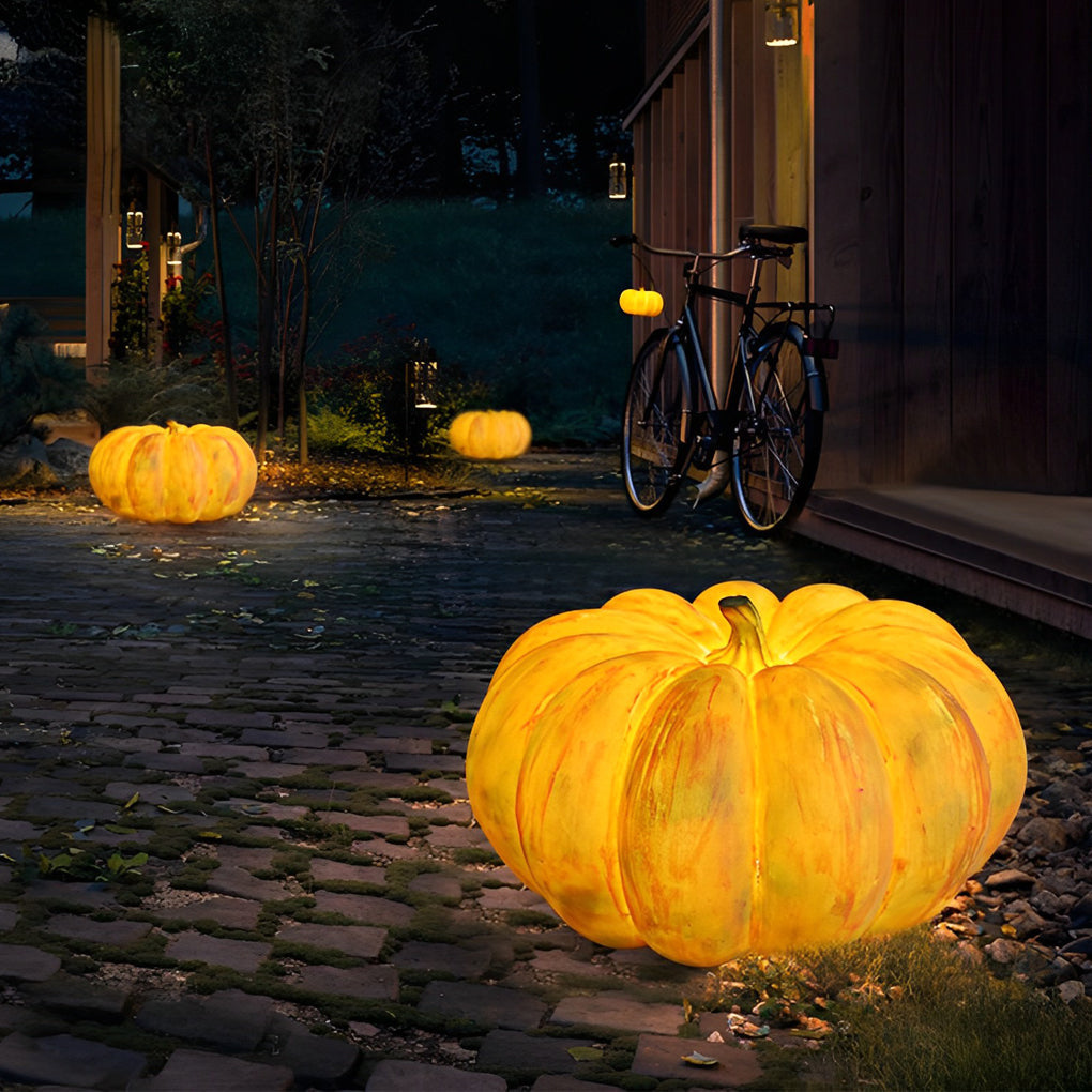 Portable Resin Pumpkin LED Waterproof USB Chargeable Outdoor Lights